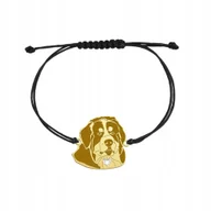 Bransoletki - Bransoletka Złota Berneński Pies Pasterski 925 Kobieta GRAWER GRATIS - miniaturka - grafika 1