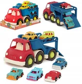 Samochody i pojazdy dla dzieci - B. Toys Laweta do transportu autek Ciężarówka z 6 autkami Wonder Wheels - miniaturka - grafika 1