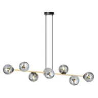Lampy sufitowe - Gravity lampa wisząca 8-punktowa czarna/złota/grafitowa 1237/8 - miniaturka - grafika 1