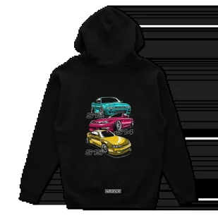 Czarna bluza z kapturem Nissan Silvia S13 S14 S15-XS - Bluzy męskie - miniaturka - grafika 1