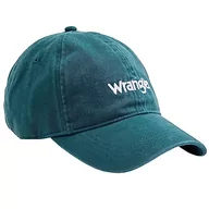 Czapki damskie - Wrangler Męska czapka z logo Washed, Deep Teal Green, jeden rozmiar - miniaturka - grafika 1