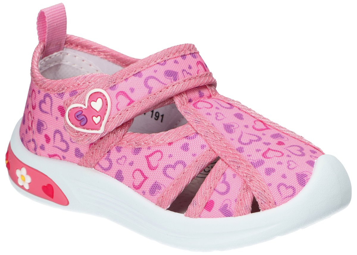 AMERICAN CLUB TEN191 SANDAŁKI TENISÓWKI TRAMPKI DZIECIĘCE WKŁADKA SKÓRZANA PINK 22