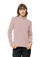 Swetry damskie - Jack Wolfskin Damski sweter Taunus HZ W, różowy dym, L - miniaturka - grafika 1