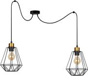 Lampy sufitowe - Czarna druciana lampa do industrialnej kuchni - K110-Wigo - miniaturka - grafika 1
