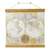 Mapy i plansze edukacyjne - Świat według Samuela Dunna z 1794r. Mapa ścienna - miniaturka - grafika 1