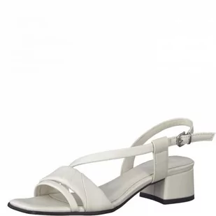 Marco Tozzi Sandały damskie 2-28205-38 z obcasem, offwhite, 40 EU - Sandały damskie - miniaturka - grafika 1