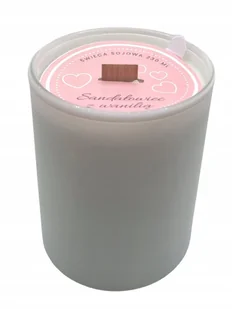 Świeca Sojowa ręcznie wykonana Biały Matt 230 ml Sandałowiec z Wanilią - Świece - miniaturka - grafika 1