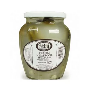 Ogórki kwaszone małosolne 630 g / 350 g Produkty Klasztorne - Zdrowa żywność - miniaturka - grafika 1