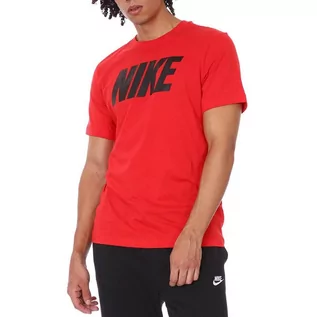 Koszulki męskie - Nike T-Shirt Męski Czerwony Nsw Tee Icon Block Dc5092-657 Xxl - grafika 1