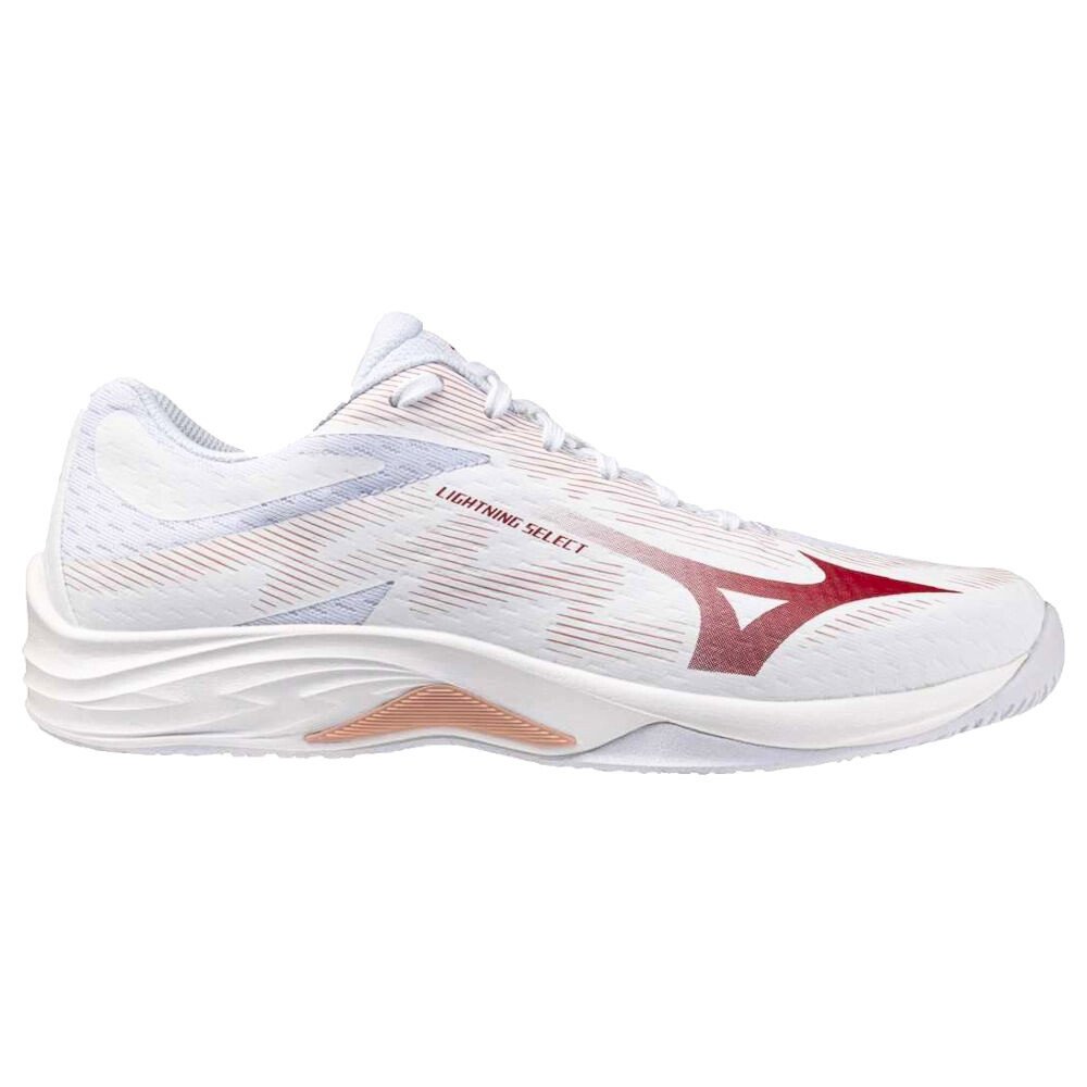 Damskie buty gimnastyczne Mizuno Lightning Select W White/Rose Elegance/Lava Falls EUR 38,5