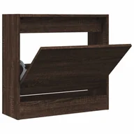 Szafki na buty - vidaXL Stojak na buty brązowy dąb 60x21x57 cm materiał drewnopochodny - miniaturka - grafika 1