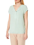 Bluzki damskie - TOM TAILOR 1024062 Bluzka z nadrukiem na całej powierzchni Kobiety,26041 - Green White Vertical Stripe,40 - miniaturka - grafika 1