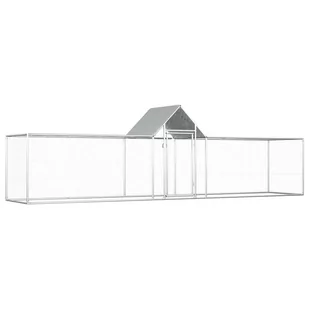 shumee Woliera dla kur 5 x 1 x 1,5 m galwanizowana stal - Akcesoria do hodowli zwierząt - miniaturka - grafika 1