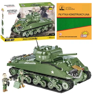 COBI 2570 Historical Collection WWII Amerykański czołg średni M4A3 Sherman 852 klocki - Klocki - miniaturka - grafika 2