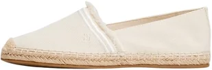 Tommy Hilfiger Damskie frędzle płótno zamknięte Espadryle Fw0fw08881, Beżowy muślin, 41 EU - Espadryle damskie - miniaturka - grafika 1