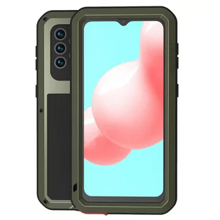 Love Mei Etui Pancerne + szkło Galaxy A32 5G, zielone 6932809616370 - Etui i futerały do telefonów - miniaturka - grafika 1