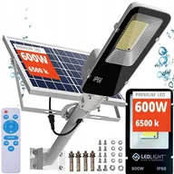 Lampy ogrodowe - MOCNA DUŻA LAMPA SOLARNA LED ULICZNA OGRODOWA PILOT regulowany panel - miniaturka - grafika 1