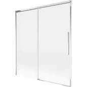 Parawany nawannowe - Mexen Rox parawan nawannowy 2-skrzydłowy rozsuwany 150 x 150 cm, transparent, chrom - 8C9-150-001-01-00 - miniaturka - grafika 1