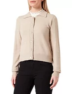 Kurtki damskie - ONLY JdY Damska kurtka z dzianiny Jdymarco L/S Collar Cardigan Noos KNT, beżowy/szczegóły: melanż, S - miniaturka - grafika 1