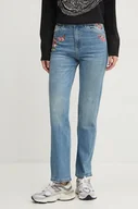 Spodnie damskie - Desigual jeansy CARINA damskie high waist 24WWDD94 - miniaturka - grafika 1