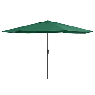 vidaXL Parasol ogrodowy na metalowym słupku, 400 cm, zielony vidaXL - Parasole ogrodowe - miniaturka - grafika 8