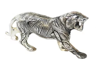LEW SREBRNA FIGURKA Z ALUMINIUM INDIE - Figurki dekoracyjne - miniaturka - grafika 1