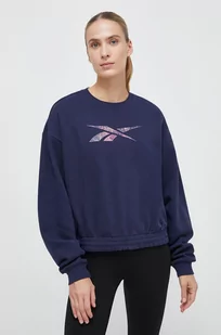 Reebok bluza MODERN SAFARI damska kolor granatowy z nadrukiem - Bluzy damskie - miniaturka - grafika 1