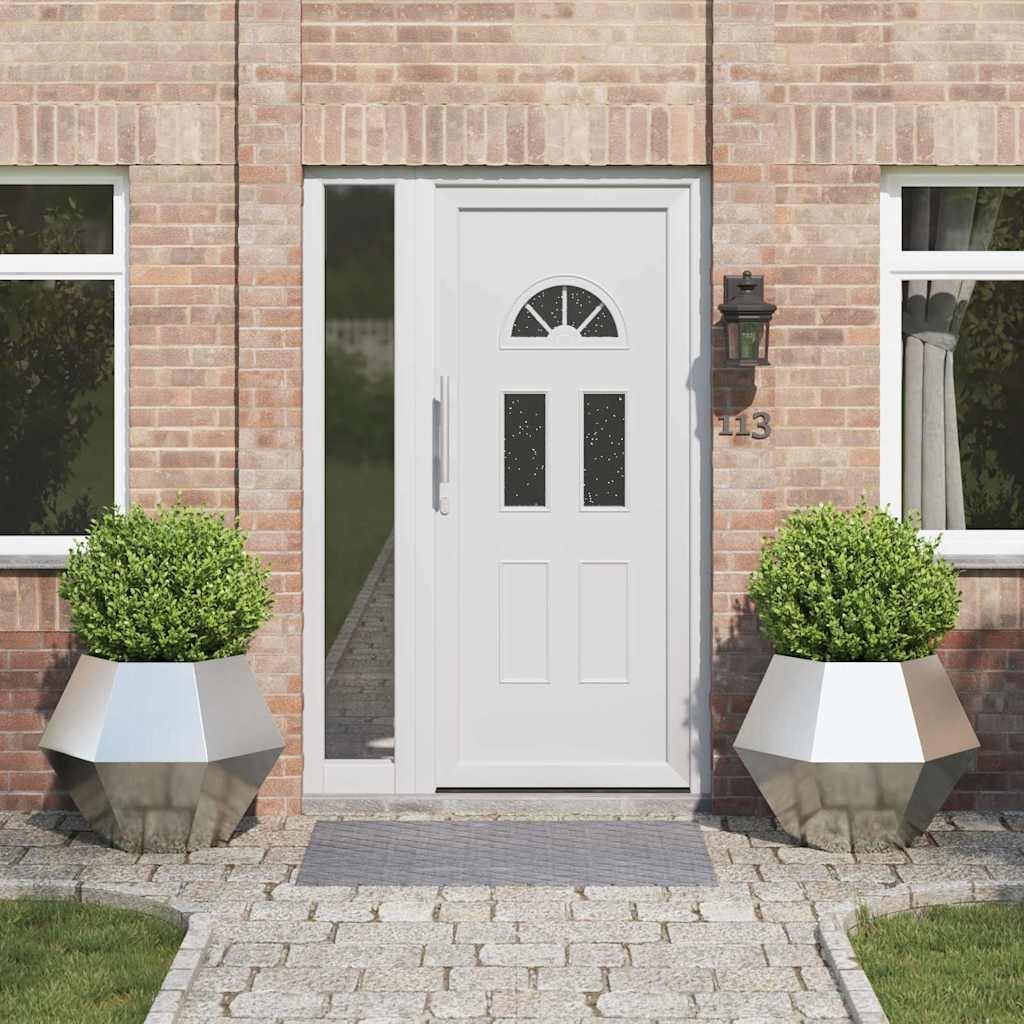 vidaXL Donica 2 pcs Srebrny 75 x 75 x 60 cm Stal Galwanizowana