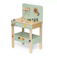 Zabawy w naśladowanie dorosłych - Trixie, Drewniany stół do majsterkowania dla dzieci, zielony - miniaturka - grafika 1