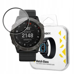 Hybrydowe szkło ochronne do Garmin Fenix 6 Pro czarny - Akcesoria do smartwatchy - miniaturka - grafika 1
