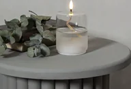 Świece - Świeca Led szklana woskowa FLAMME FLOAT 13cm - miniaturka - grafika 1