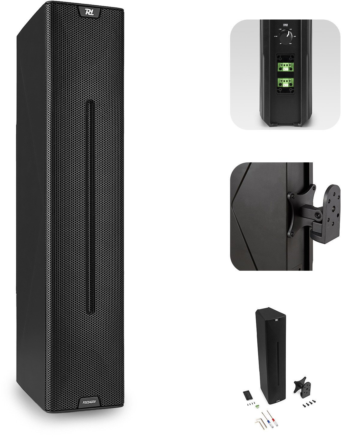 Power Dynamics Głośnik kolumnowy 100V czarny one size