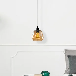 Opviq Lampa wisząca Gold 030, złoto-przezroczyste szkło Ø 15 cm 1-punktowa - Lampy sufitowe - miniaturka - grafika 1