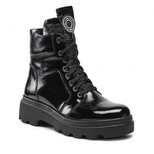 Botki workery damskie Nessi 21137 czarne skóra lakierowana r.39 - Botki damskie - miniaturka - grafika 1
