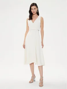 Rinascimento Sukienka koktajlowa CFC0118517003 Écru Regular Fit - Sukienki - miniaturka - grafika 1