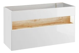 Szafka pod umywalkę biały połysk M8-L76 - Szafki łazienkowe Szafka pod umywalkę biały połysk M8-L76 - Szafki łazienkowe - miniaturka - grafika 1