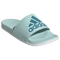 Klapki i japonki damskie - Klapki adidas Adilette Comfort ID0392 zielone - miniaturka - grafika 1