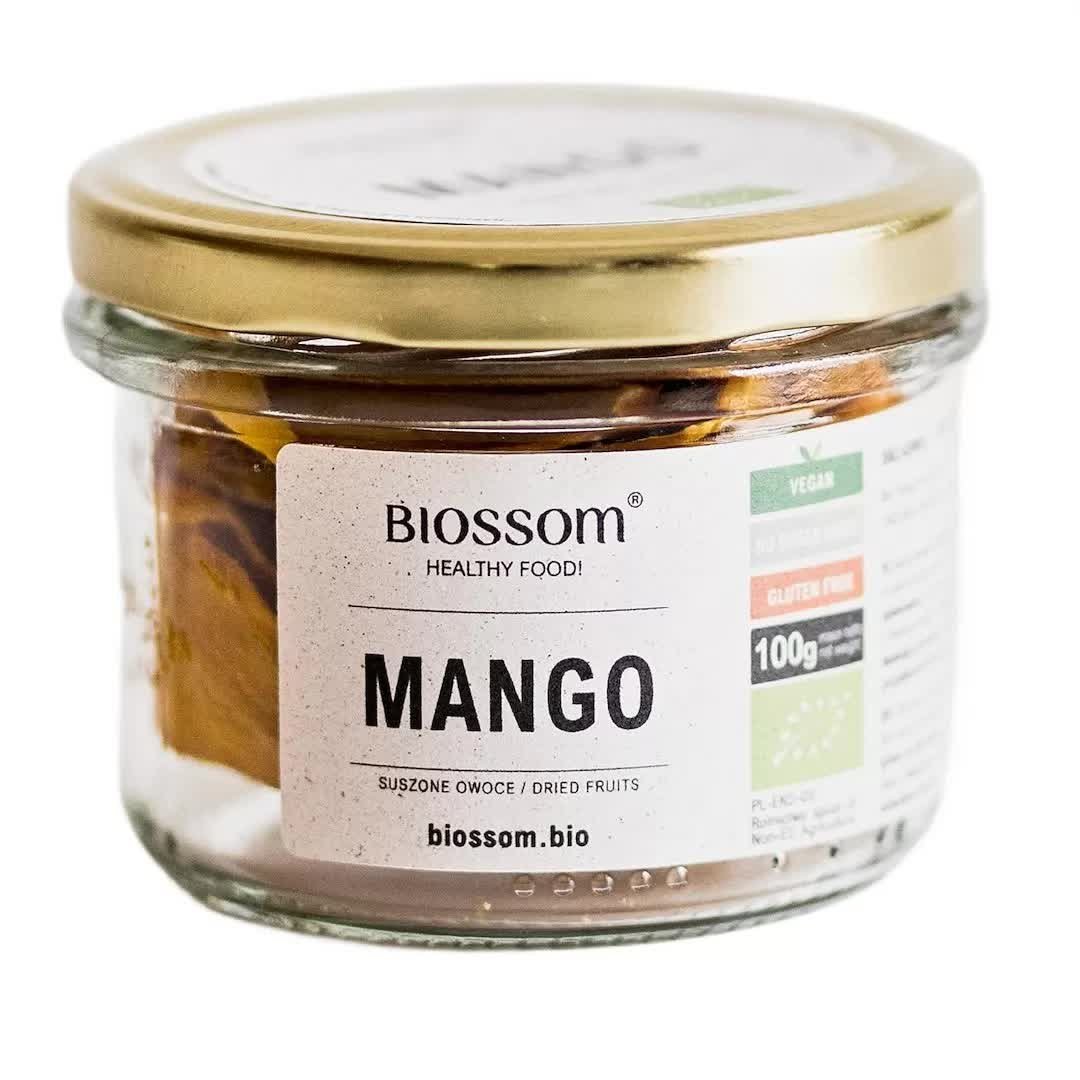 Mango Suszone Bezglutenowe BIO 100 g - Biossom
