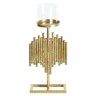 Świeczniki - Świecznik metalowy 47 cm złoty NIAS - miniaturka - grafika 1