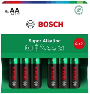 BATERIA BOSCH 6SZT AA SUPER ALKALINE LR6SA6B/00 - Baterie i akcesoria - miniaturka - grafika 1