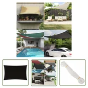 Parasole ogrodowe - The Living Store Prostokątny żagiel ogrodowy - tkanina Oxford - 2x4 -5 m - czarny - Żagiel Ogrodowy - miniaturka - grafika 1