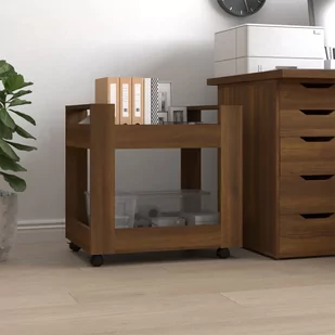 vidaXL Półka pod biurko, brązowy dąb, 60x45x60 cm - Meble modułowe i akcesoria - miniaturka - grafika 1