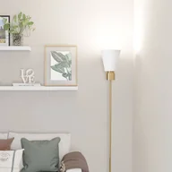 Lampy stojące - Lampa oświetlająca sufit, mosiądz/biała, 1-pkt. - miniaturka - grafika 1
