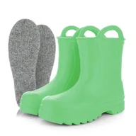 Buty dla dziewczynek - Kalosze dziecięce 3Kamido GoSplash miętowe r. 33/34, lekkie, wygodne - miniaturka - grafika 1