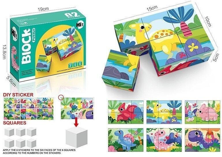 Klocki z obrazkami Dinozaury