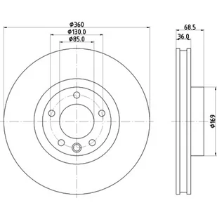 Tarcza hamulcowa HELLA PAGID 8DD 355 123-191 - Tarcze hamulcowe - miniaturka - grafika 1