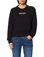 Bluzy damskie - BOSS C_elia_złota bluza damska, czarny (Black1), M - miniaturka - grafika 1