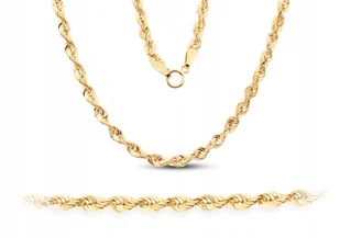 DAMSKI PIĘKNY BOGATY ZŁOTY ŁAŃCUSZEK SPLOT KORDA KORDEL 55CM 14KT 585 - Łańcuszki - miniaturka - grafika 1