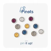 Broszki - PINETS Eleganckie przypinki z cyrkonią - zestaw 10 szt ozdób do ubrań - miniaturka - grafika 1