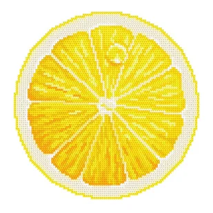 Haft krzyżykowy - Zestaw do haftu - Cytryna - Pasmanteria - miniaturka - grafika 1